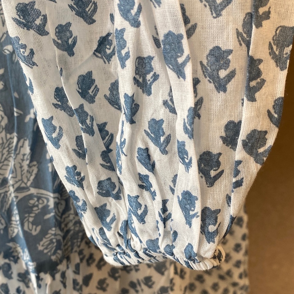 Daughters of India Blue and White Patterned Dress - Picture 8 of 11